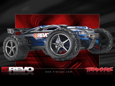 Traxxas E-Revo 1:10 TQi RTR bez karosérie a aku.