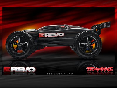 Traxxas E-Revo 1:10 TQi RTR bez karosérie a aku.