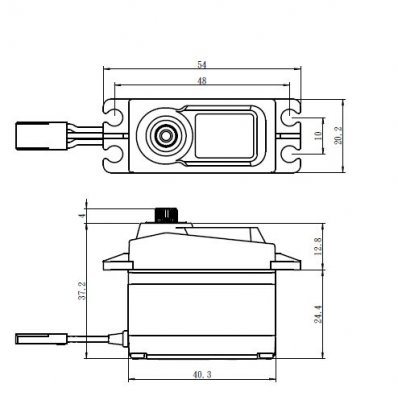 SA-1258TG Digitální servo AIR VERZE (12kg-0,08s/60°)