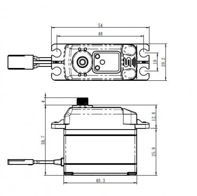 SB-2271SG BRUSHLESS HiVOLT Digitální servo (20kg-0,065s/60°)