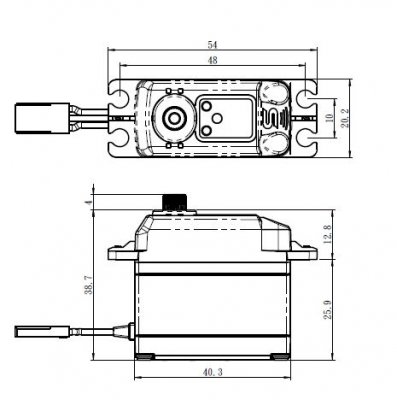 SB-2273SG BRUSHLESS HiVOLT Digitální servo (28kg-0,095s/60°)