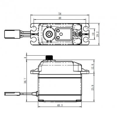 SB-2274SG BRUSHLESS HiVOLT Digitální servo (25kg-0,08s/60°)