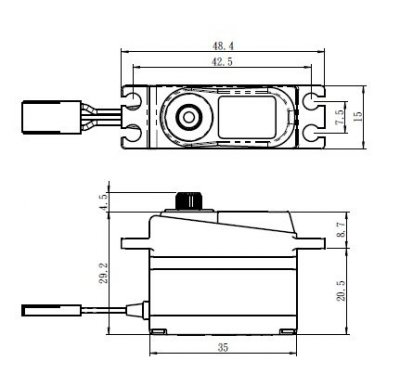 SV-1257MG HiVOLT digitální servo (4kg-0,055s/60°)