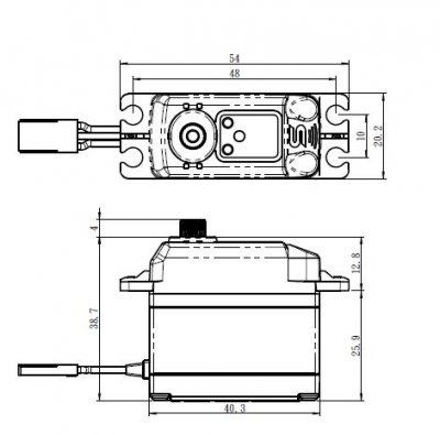 SB-2275MG BRUSHLESS HiVOLT Digitální servo (9kg-0,042s/60°)