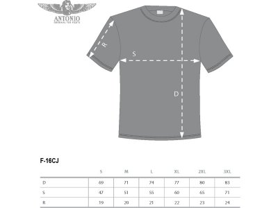 Antonio pánské tričko F-16CJ Fighting Falcon M