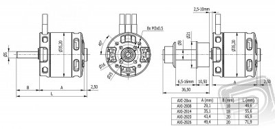 AXI 2820/8 V2 střídavý motor