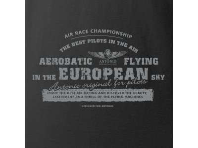 Antonio pánské tričko Aerobatica černé XXL