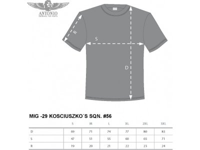 Antonio Military - Tričko MIG-29 Kosciuszko squadron #56 XL