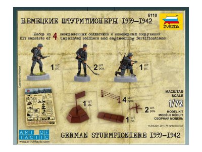 Zvezda figurky - němečtí Sturmpioniere (1:72)