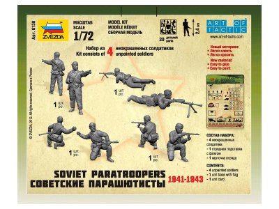 Zvezda figurky - sovětští výsadkáři (1:72)