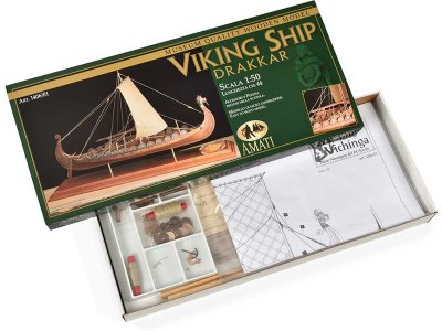 AMATI Oseberg vikingská loď 1:50 kit