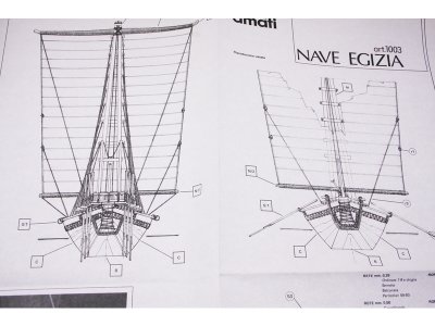 AMATI Navae Egizia egyptská loď 1:50 kit