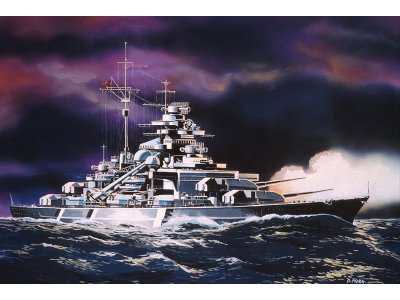 Revell 65802 Bismarck (1:1200) sada s barvama