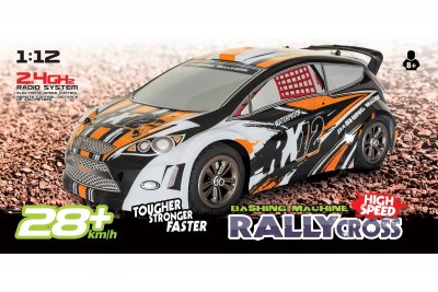 RX-12 elektro Rally auto - 2.4GHz RTR - oranžový (2wd)