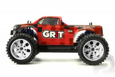 HiMOTO Monster EMXT GRIT 1:10 elektro RTR set 2,4 GHz (červené kostky)