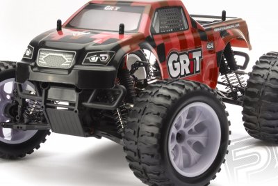 HiMOTO Monster EMXT GRIT 1:10 elektro RTR set 2,4 GHz (červené kostky)