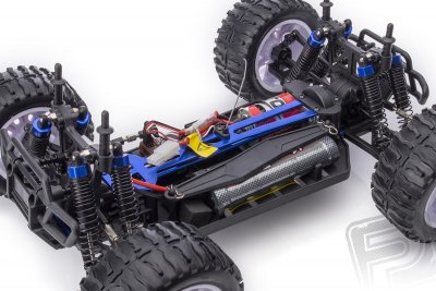 HiMOTO Monster EMXT GRIT 1:10 elektro RTR set 2,4 GHz (červené kostky)