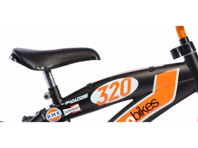 DINO Bikes - Dětské kolo 12" BMX černé/oranžové