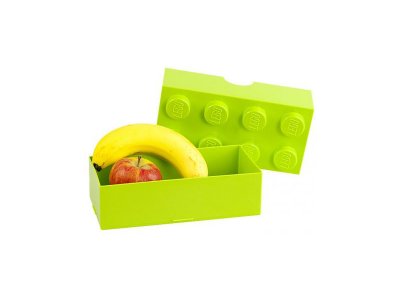 LEGO box na svačinu 100x200x75mm - růžový
