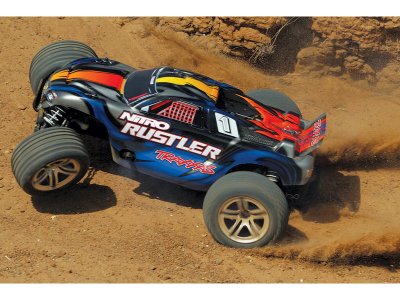 Traxxas Nitro Rustler 1:10 TQi RTR modrý