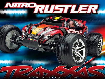 Traxxas Nitro Rustler 1:10 TQi RTR modrý