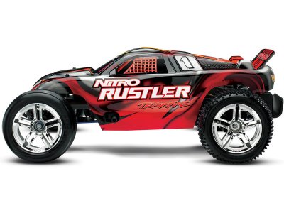 Traxxas Nitro Rustler 1:10 TQi RTR červený