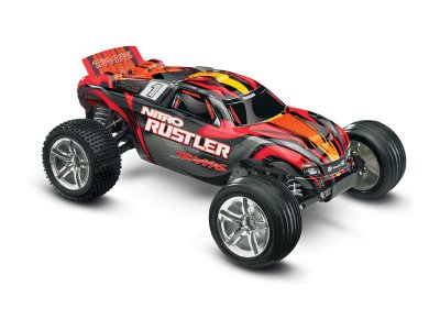 Traxxas Nitro Rustler 1:10 TQi RTR červený