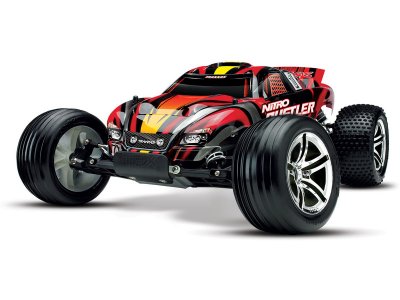 Traxxas Nitro Rustler 1:10 TQi RTR červený