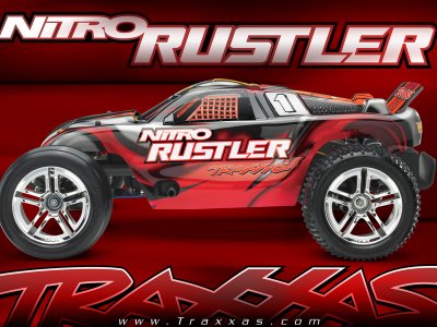 Traxxas Nitro Rustler 1:10 TQi RTR červený