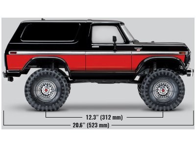 Traxxas TRX-4 Ford Bronco 1:10 TQi RTR červené