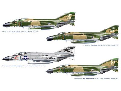 Italeri 1373 F-4 C/D/J Phantom II ACES USAF-US Navy Vietnam (1:72)