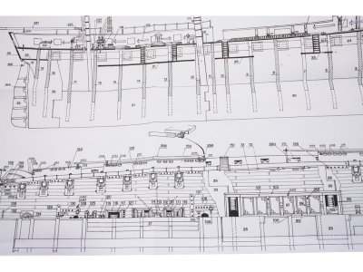 MAMOLI USS Constitution příčný řez 1:93