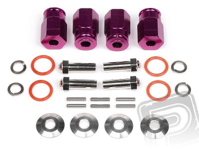 Alu unašeče kol 12mm (24mm / fialové)