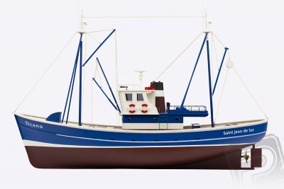 Elcano rybářský člun 1:25 modrý ARTR