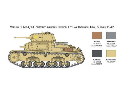 Italeri Semoventi M13/40, M14/41, M40 a M41 (1:56)