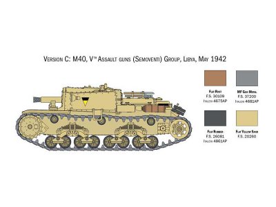 Italeri Semoventi M13/40, M14/41, M40 a M41 (1:56)