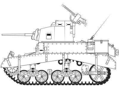 Airfix M3 Stuart, Honey (British Version) (1:35)