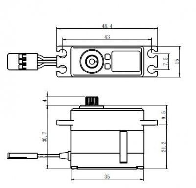 SV-1260MG HiVolt digitální servo (12kg-0,055s/60°)