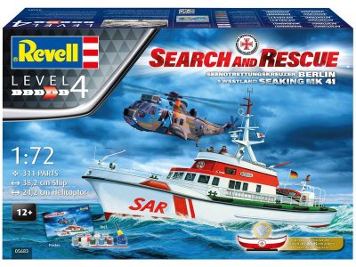 Revell SAR DGzRS Arkona + Westland Sea King Mk 41 (1:72) (Gift-Set)