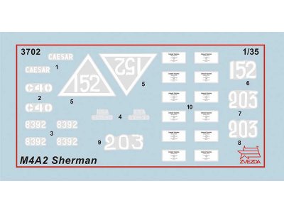 Zvezda 3702 M4 A2 Sherman