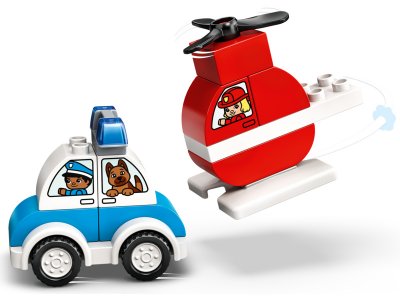 LEGO DUPLO - Hasičský vrtulník a policejní auto