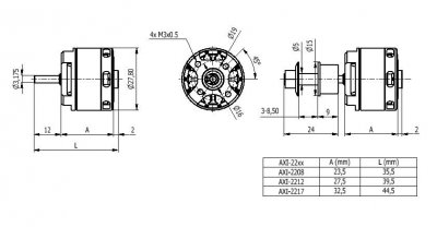 Combo set AXI 2212/20 V2 + KAVAN PRO-20SB regulátor