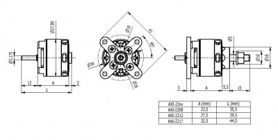 Combo set AXI 2212/20 V2 + KAVAN PRO-20SB regulátor