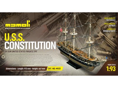 MAMOLI USS Constitution 1:93 kit