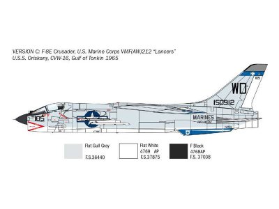 Italeri 1456 F-8E Crusader 1:7