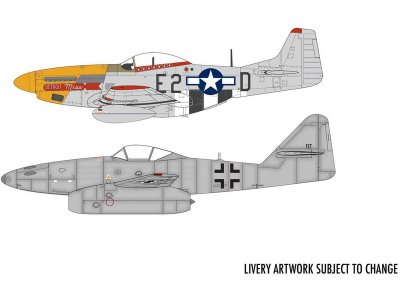 Airfix 50183 Me262 a P-51D 1/7