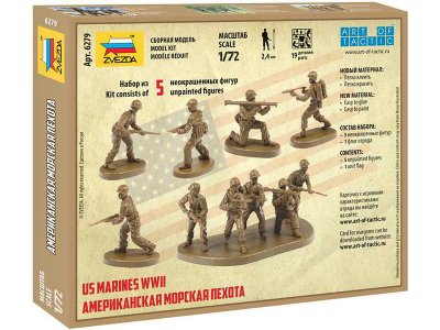 Zvezda figurky - WWII US Marines (1:72)