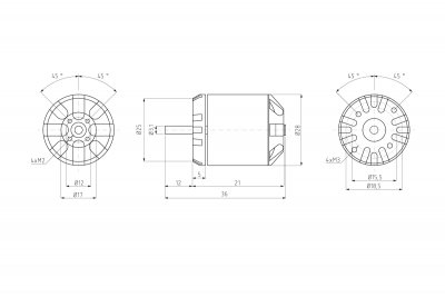 KAVAN Brushless motor C2822-1200