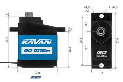 GO-1013MG (0.13s/60°, 3.8kg.cm)