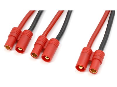 Kabel Y paralelní 3.5mm zlacený 14AWG 12cm